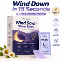 Bandes Orales Dissolvantes GABA Relax Sleep à la L-Théanine et à la Camomille, Film à Dissolution Rapide, Sans Mélatonine, OEM, Marque Privée