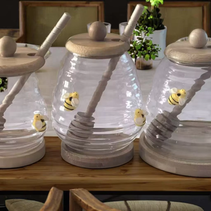 Gran oferta, tarro de cristal redondo para miel, muestra gratis para un almacenamiento eficiente de alimentos en la cocina, especias, encurtidos, mermelada, gelatina, otros condimentos - Product Image 1