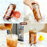 Boîtes en plastique PET transparentes personnalisées 210ML-1000ML, canettes à bière transparentes avec anneau d'ouverture, bouchon en aluminium pour boissons, vin, thé, tequila