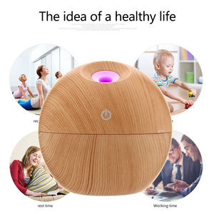 2022 New Mini Portable Mist <b>Diffuser</b> Humidifier with Wood Grain Color LED Light 130ML Mini Humidifier - Product Image 4