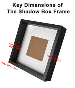 Marco de Fotos Grueso <span class=keywords><strong>IKEA</strong></span> Sannahe de 25x25cm, Marco de Fotos Tridimensional, Marco de Fotos para Almacenamiento y Exhibición - Product Image 2