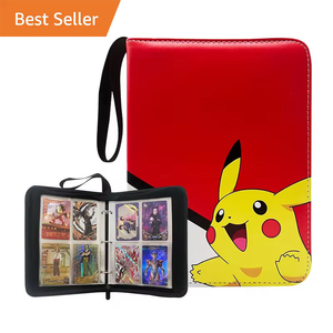 Carpeta DE CARTAS COLECCIONABLES al por mayor de proveedor directo con 4 bolsillos con cremallera, funda de PU para cartas de Pokémon - Product Image 2