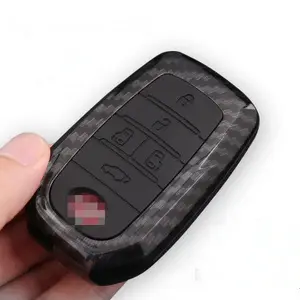 Silicone Carbon Fiber Keyforb Trường Hợp Bìa Shell FOB Cho Toyota Alphard/Vellfire Grandmaster Previa (15-19)Key Trường Hợp