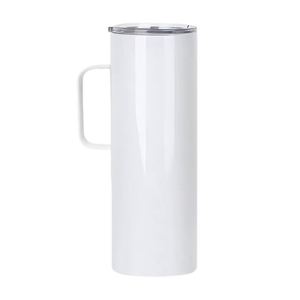 Vaso Térmico de Acero Inoxidable de Doble Pared para Sublimación, Delgado y Recto, para Café, Cerveza, Viajes, con Tapa Deslizante y Asa - Product Image 1