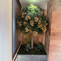 Künstlicher Longan-Baum UV-Beständig Wartungsfrei Künstlicher Obstbaum für Innen- und Außenbereich Gewerbliche Nutzung