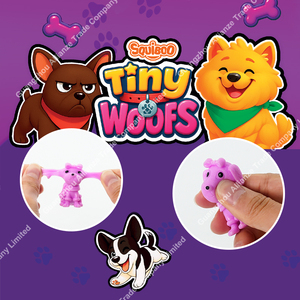 8 styles de mini-jouets anti-stress pour chiens en matériau TRR souple, jouet capsule unique extensible, mignon chiot à presser pour enfants - Product Image 5