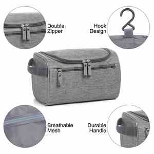 Trousse de Toilette Suspendue de Voyage, Sac de Rangement Imperméable pour Salle de Bain, Organisateur de Maquillage de Voyage pour Femmes - Product Image 4