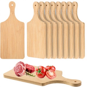 Planches à découper durables en acacia, rectangulaires, avec poignée en bois, plateau de service fin de 1,3 cm pour la présentation de viande et de fruits, pack combiné - Product Image 3