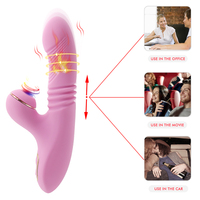 Kostenloser Versand in den USA Heizung Clit Sucker Vagina Clitoris Stimulator Teleskop Schub Saugen Vibrator Dildo Maschine