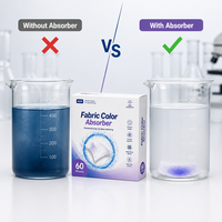 Feuilles anti-décoloration écologiques jetables pour le lavage du linge, bloquant les molécules libres et évitant le transfert de couleur sur les vêtements