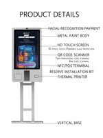 Kiosque tactile de restauration rapide en promotion, machine de paiement personnalisée pour cantine en libre-service, système de caisse enregistreuse POS haute vitesse 10 points