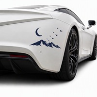 Calcomanía Personalizada para Auto con Silueta de Cisne y Loto: Adhesivo de Vinilo para Panel Lateral, Tamaño y Color Personalizables, Gráficos Impresos OEM para Carrocería