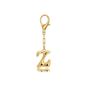 Porte-clés polyvalent en alliage de zinc avec lettres bulles, 26 breloques alphabet, élégant pendentif de sac, en stock, livraison rapide - Product Image 6