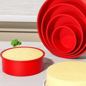 ชุดพิมพ์เค้กทรงกลม ซิลิโคนเกรดอาหาร สำหรับทำเค้กชั้น - Product Image 3