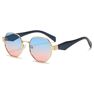 <span class=keywords><strong>Gafas</strong></span> <span class=keywords><strong>de</strong></span> <span class=keywords><strong>Sol</strong></span> Unisex con Marco Metálico Poligonal, Protección UV400 Anti-UV, Precio <span class=keywords><strong>de</strong></span> Fábrica al por Mayor - Product Image 5
