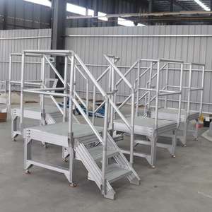 Mobile Schwerlast-Industrie-Aluminium-Stufenleiter Outdoor-Plattform Klappbare A-Rahmen-Leiter Extrudierte Aluminiumlegierungsprofile - Product Image 5