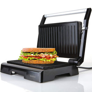 <span class=keywords><strong>Plancha</strong></span> <span class=keywords><strong>Electrique</strong></span> de table XL grand acier inoxydable intérieur sans fumée 2000W Ouverture 180 degrés Professional Contact Grill - Product Image 4