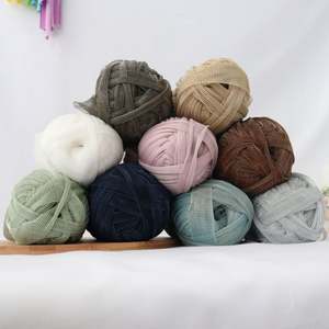 100% Polyester Coton Tshirt Fil Laine 100g Poids T-Shirt Fil pour Crochet Tissé À La Main Sac À Main - Product Image 3