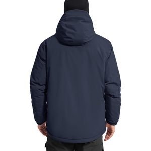 FOXA Men's <b>Waterproof</b> Ski <b>Jacket</b> Fleece Lined <b>Winter</b> Snowboarding Hooded Windbreaker Coat Color Blocked - Product Image 2