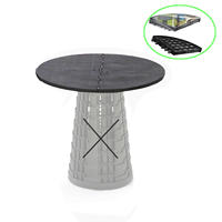 Table de camping télescopique moderne et légère avec tabouret et siège réglables en hauteur