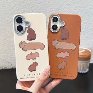 <span class=keywords><strong>Funda</strong></span> para Teléfono Móvil iPhone 16 Pro Max con Diseño de Perro Adorable, Compatible con Modelos <span class=keywords><strong>14</strong></span>, 15, 13, 12, en Cuero, Estilo Japonés y Coreano, Cubierta Suave - Product Image 1