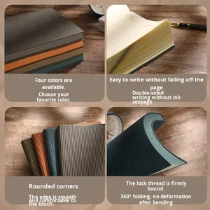 A5 Thickened Spiral Bound Leather Cover Business Notebook Promotional <strong>Work</strong> <strong>Diary</strong> for Office Meeting &amp; B5 <strong>Work</strong> Record - Product Image 4