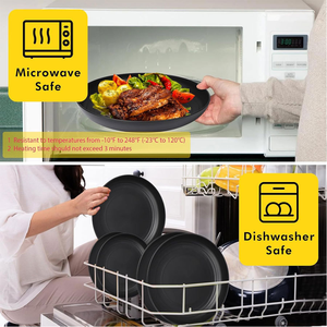 16 件套环保可重复使用不易碎餐具盘碗杯套装麦秆餐具套装 - Product Image 3