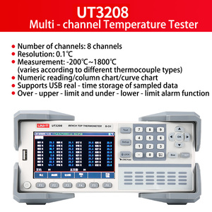 เครื่องบันทึกอุณหภูมิแบบหลายช่องสัญญาณ UNI-T UT3208 - Product Image 4