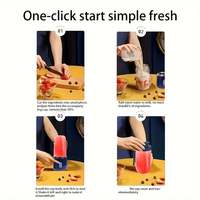 Draagbare elektrische mini-sapcentrifuge en blender voor vers fruit, sinaasappels, citrusvruchten, citroenen; voor malen, mixen, klein keukenapparaat