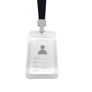 Porte-cartes à lanière en gros Porte-cartes en <span class=keywords><strong>plastique</strong></span> transparent double face <span class=keywords><strong>pour</strong></span> les cartes du personnel de travail - Product Image 5