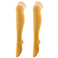 Chaussettes élastiques antidérapantes à trois bandes au-dessus du genou, multicolores, couleur unie, style académie, cosplay, usage quotidien, bas longs jusqu'aux cuisses