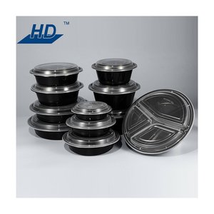 Pp container lưu trữ thực phẩm Vòng 1/2/3 ngăn bữa ăn chuẩn bị nhựa microwavable hộp đựng thức ăn - Product Image 1