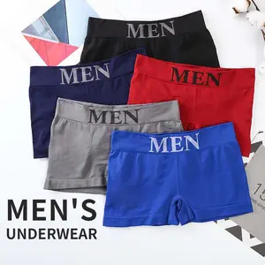 Wholesale Cheap Price Strong Elasticity Men's Free Size Boxer Short Seamless and Breathable Underwear Boxer