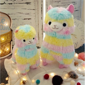 Vente chaude Colorée Animal Peluche Peluche Attrayant Arc-En-Ciel En Peluche Alpaga Jouet - Product Image 1