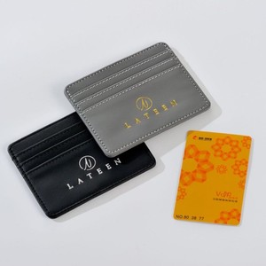Wholesale and custom-made exquisite PU leather multi-<b>card</b> ultra-thin <b>card</b> <b>holders</b> with fresh and simple printed logos - Product Image 4