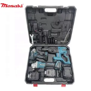 MASAKI Factory Power Drills Set 21V tragbares elektrisches kabelloses bürstenloses 18-V-Akku-Bohrgerät Lithium-Batterie-Elektrowerkzeug-Kit