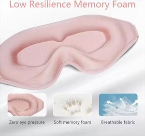 Masque anti-cernes 3D en coton tricoté léger de haute qualité, super doux, respectueux de la peau, produit de soin des yeux confortable et pratique - Product Image 3
