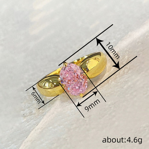 Anello Principessa Rosa per Donne, Elegante Stile Nuziale, Gioiello alla Moda per Feste e Uso Quotidiano, Idea Regalo - Product Image 6