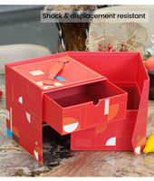 Boîte en carton carrée classique à poignée haute résistance, laminée avec de nouveaux matériaux, bon prix