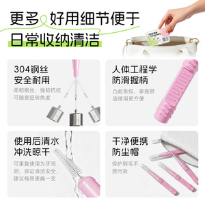 Brosse interdentaire Xiaoniu I Type 0.4mm 0.6mm 0.8mm, spirale conique, poils DuPont, fil d'acier 304, soins bucco-dentaires pour adultes - Product Image 3