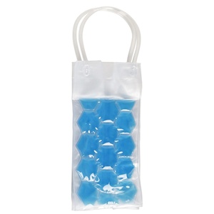 Colorful Hexagonal Gel Wine Cooler Bag With Handle For Bottle Insulation - Product Image 4