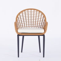 Sofa de patio en rotin personnalisé moderne Ensembles de jardin Chaise de luxe Chaise d'extérieur Chaise d'extérieur en rotin