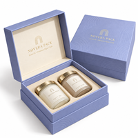 Boîte à couvercle rabattable en carton écologique recyclable pour collections de bougies, logo imprimé, fournisseur OEM