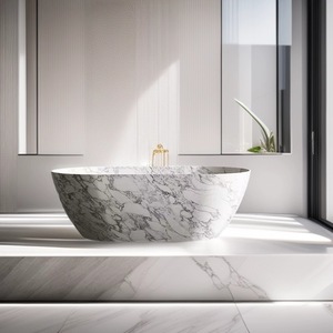 <span class=keywords><strong>Baignoire</strong></span> ovale autoportante en <span class=keywords><strong>pierre</strong></span> artificielle, motif <span class=keywords><strong>imitation</strong></span> marbre, moderne, pour hôtel, maison d'hôtes, salle de bain de luxe - Product Image 2