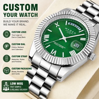 Meilleures montres-bracelets pour hommes avec bracelet en acier inoxydable Boîtier en alliage Montre à quartz étanche argentée Montres pour hommes de style luxe décontractées à la mode