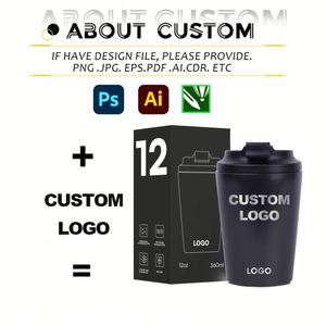 Wholesale Customized <b>Mini</b> 12oz Coffee Cup Portable Stainless Steel Insulated with <b>Scale</b> Water Custom Logo - Product Image 2
