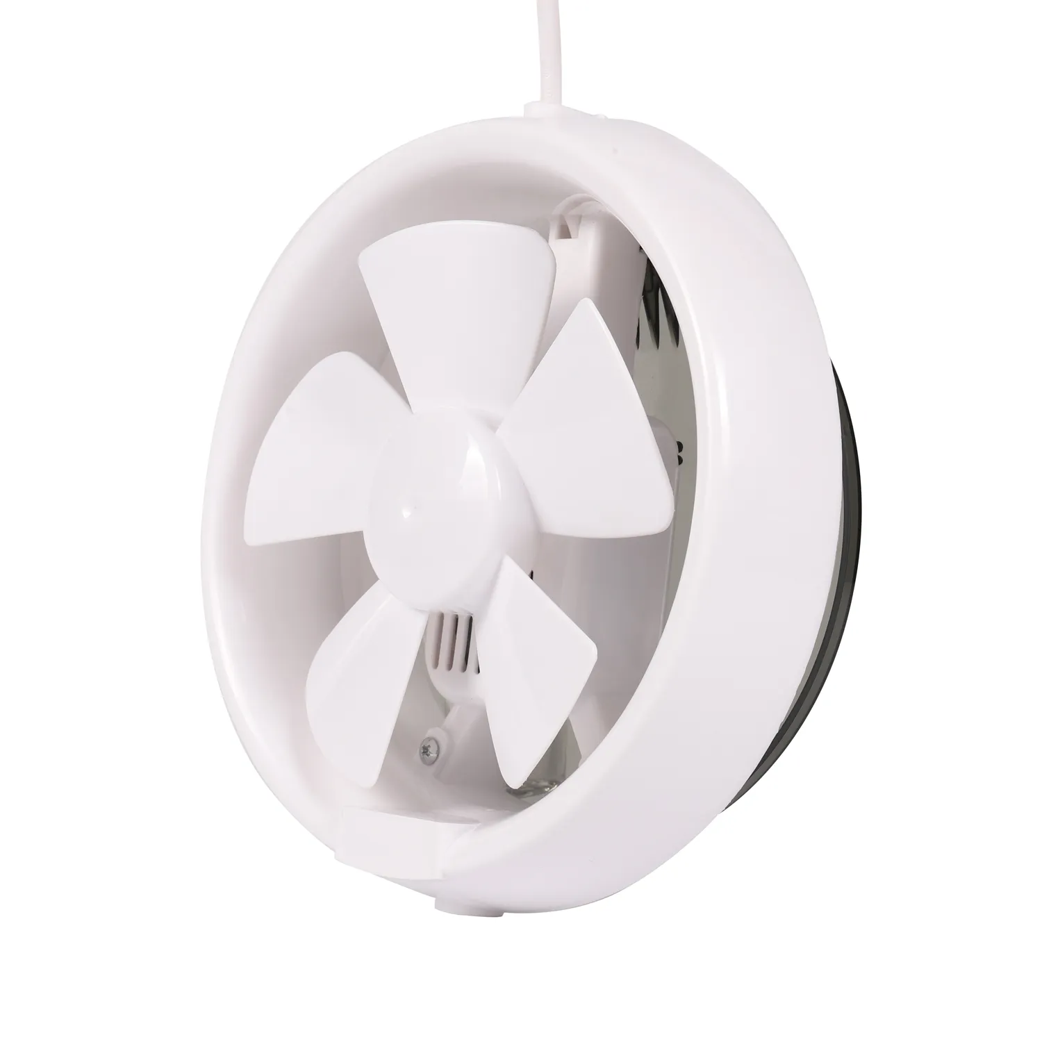 Hot Sell Round Silent PP Plastic Mini Bathroom Glass Window Ventilation Exhaust Fan with Pull Cord