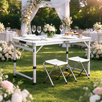 Chaises de table pliantes en alliage d'aluminium - Durables, légères, empilables, extensibles, portables, pour l'extérieur (villa/cour/parc)