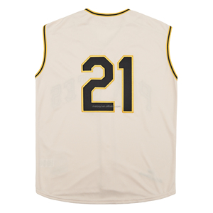 Beste Kwaliteit Gestikte Custom #21 Clemente Geborduurd Dik Vest American Baseball Jersey - Product Image 5