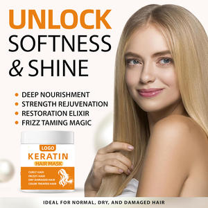 Mascarilla Capilar de Queratina de Marca Privada con Aceite de Argán para Suavizar, Reparar y Nutrir, Cuidado Capilar Orgánico - Product Image 3